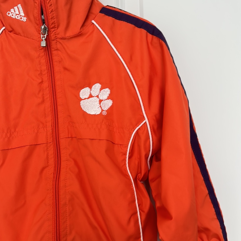 Adidas Clemson University Tigers Zip Windbreaker Size 4T - Picture 2 of 8